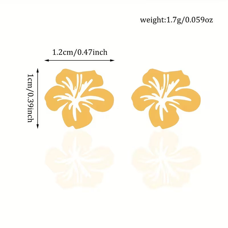 Hollow Flower Stud Earrings