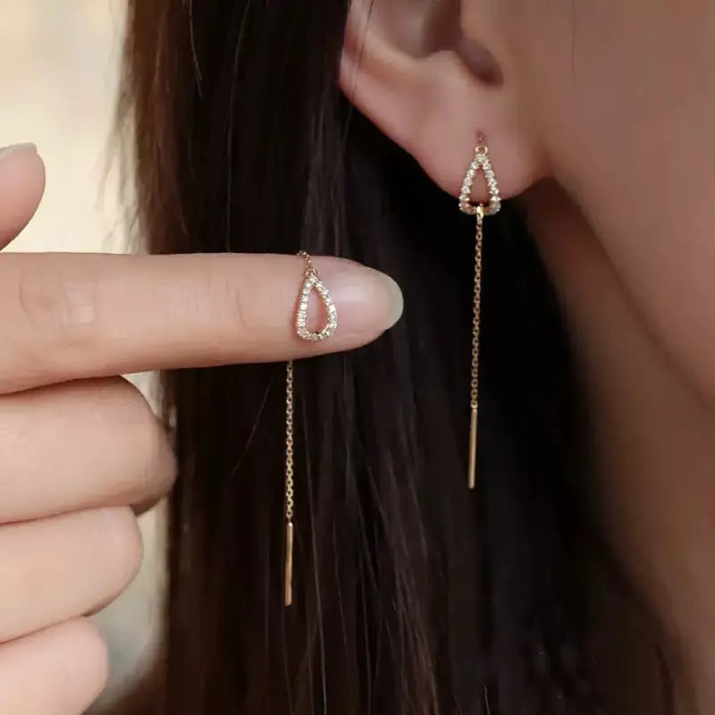 Rhinestone Tear Drop Treader