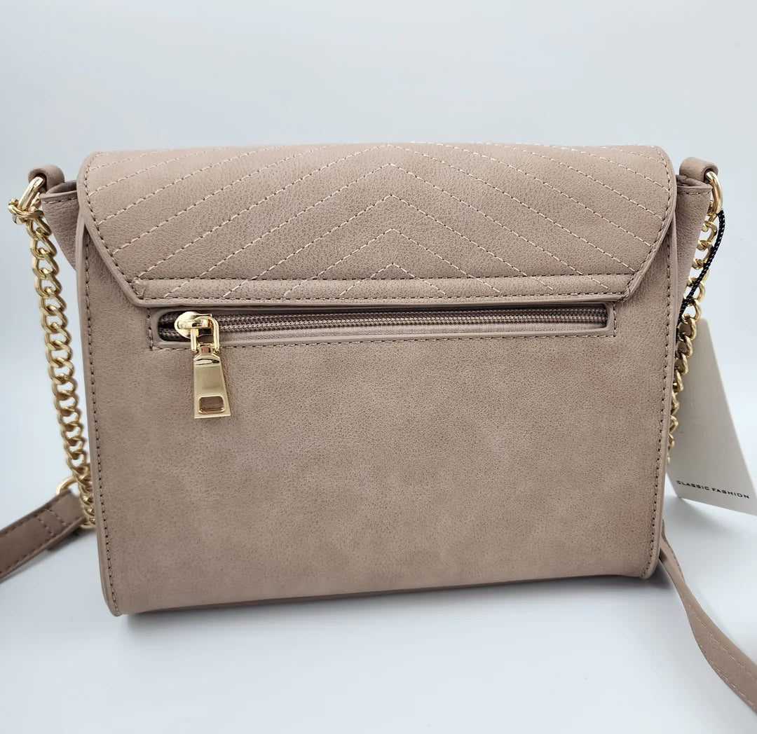Hepburn Crossbody With Wallet Taupe