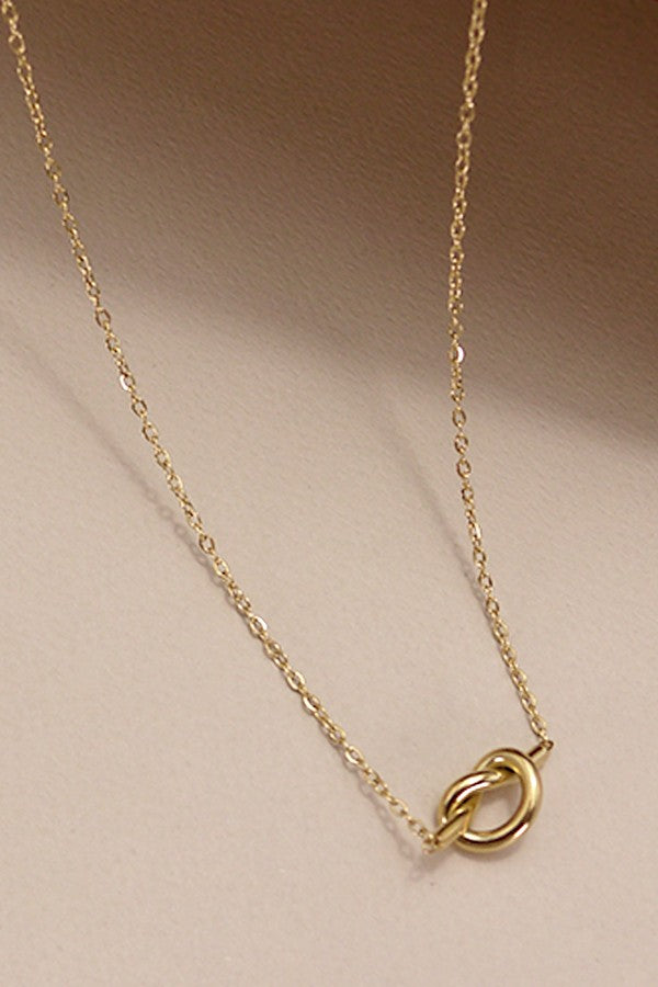 Titanium Steel Non-tarnish Knotted Necklace