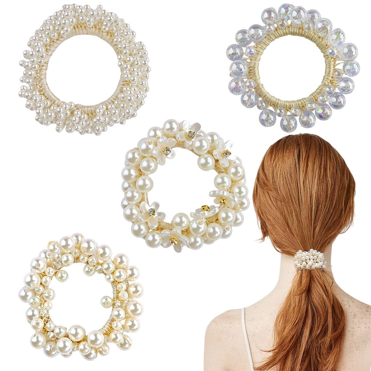 Large Thick Pearl Hair Coils