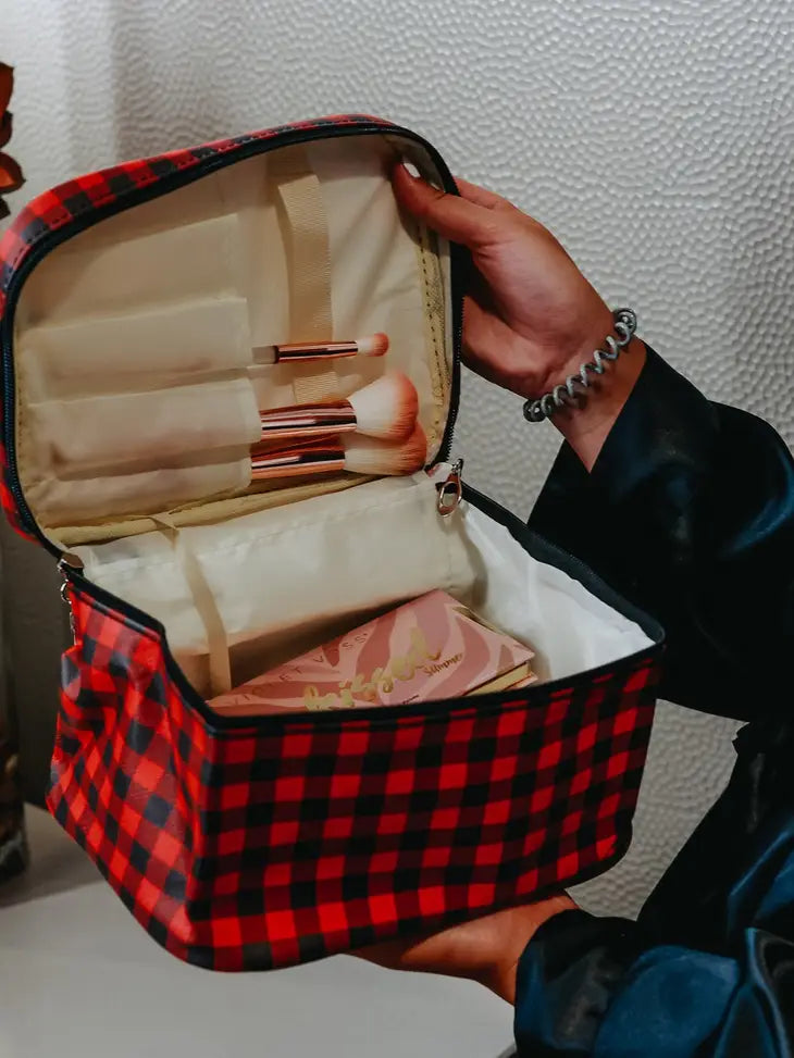 Buffalo Plaid Make Up Bag