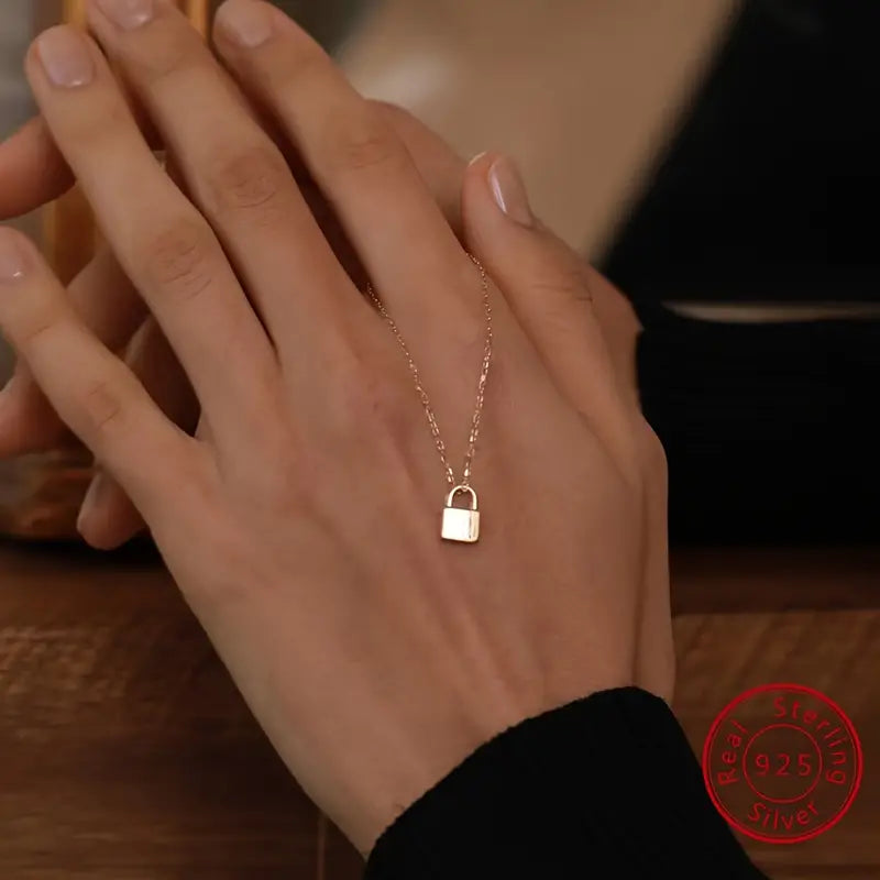 Dainty Padlock Pendant Necklace
