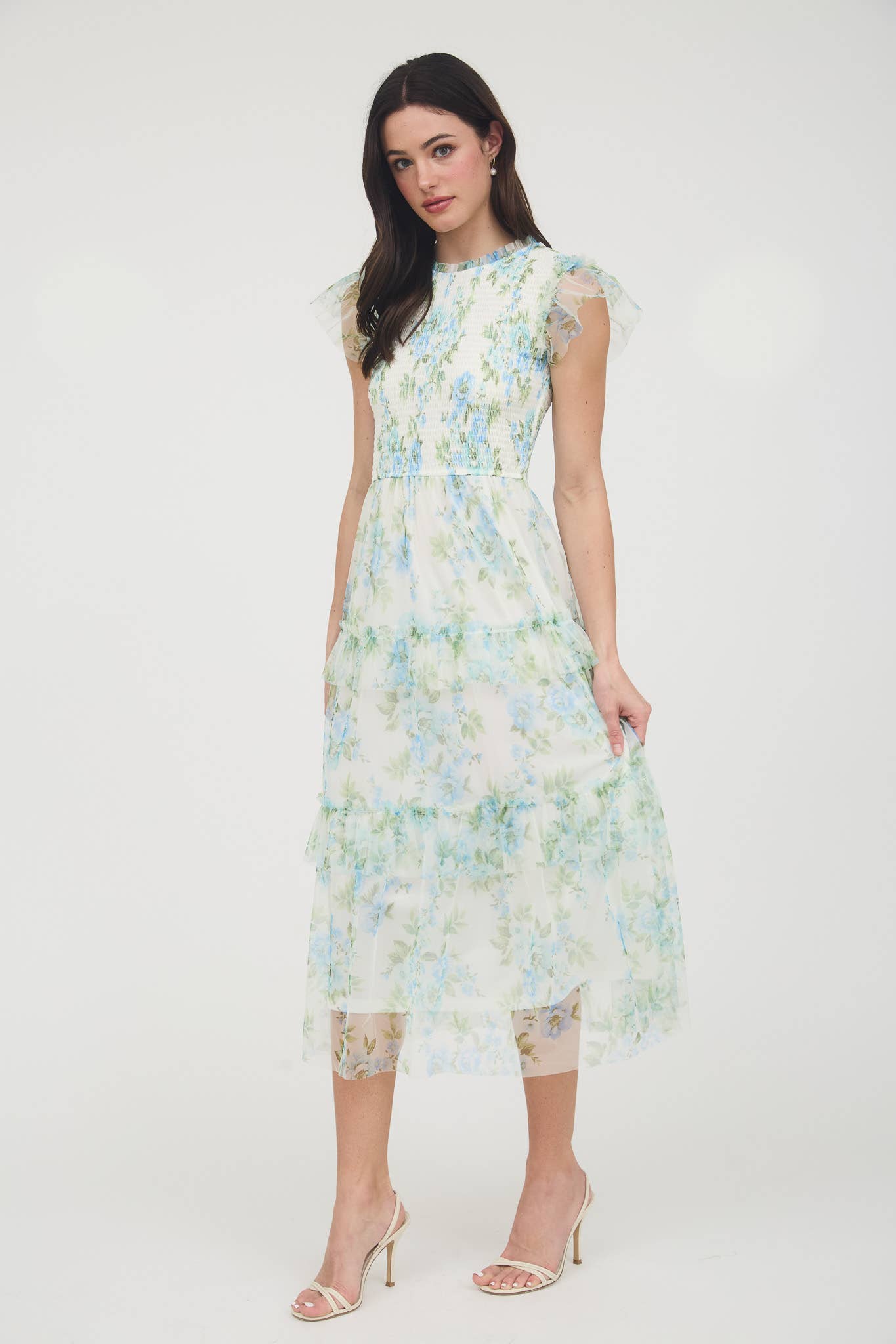 Lucia Floral Smocked Tiered Maxi Dress