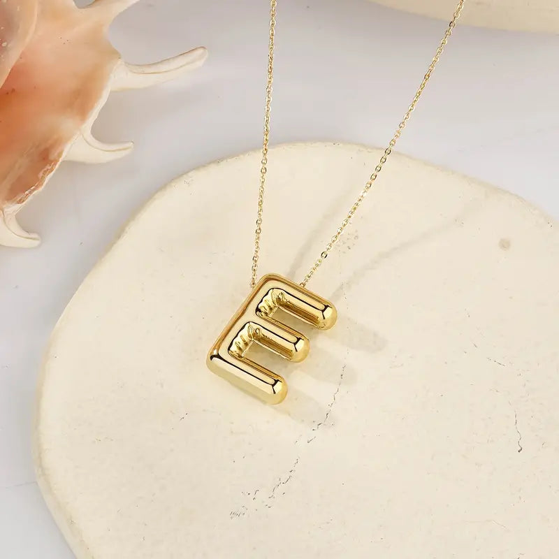 Preppy Style Initial Pendant Necklace
