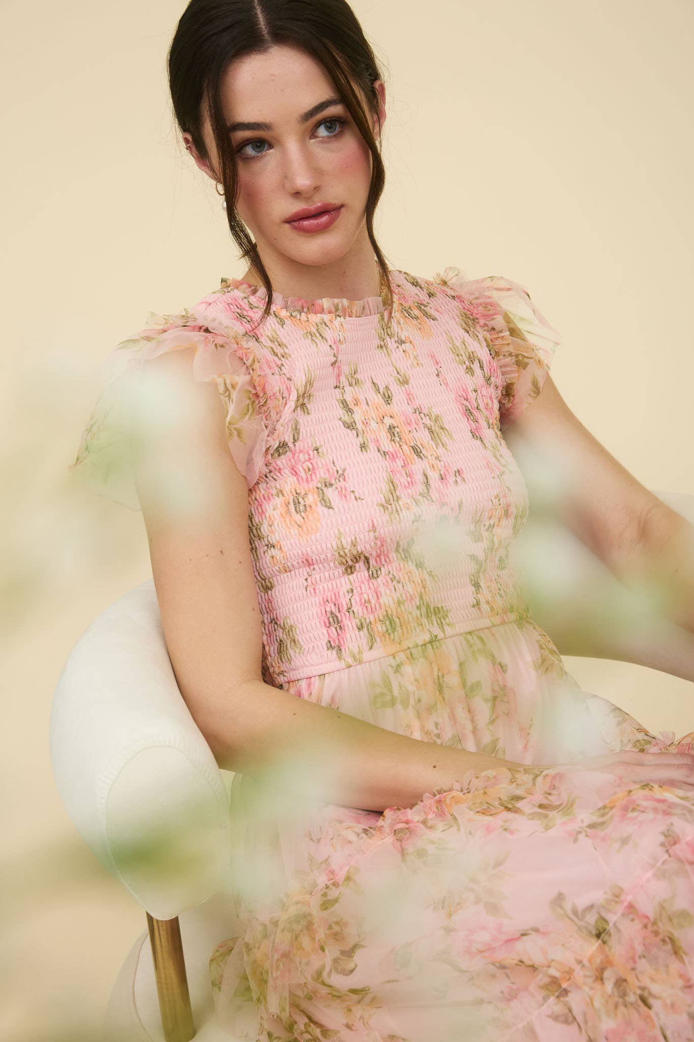 Lucia Floral Smocked Tiered Maxi Dress