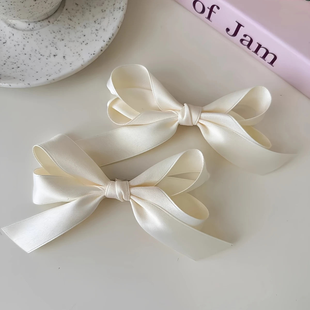 Satin Bow Barrette