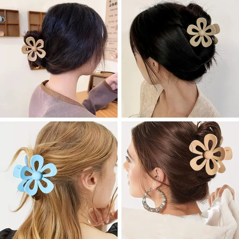 4" Floral Claw Clip