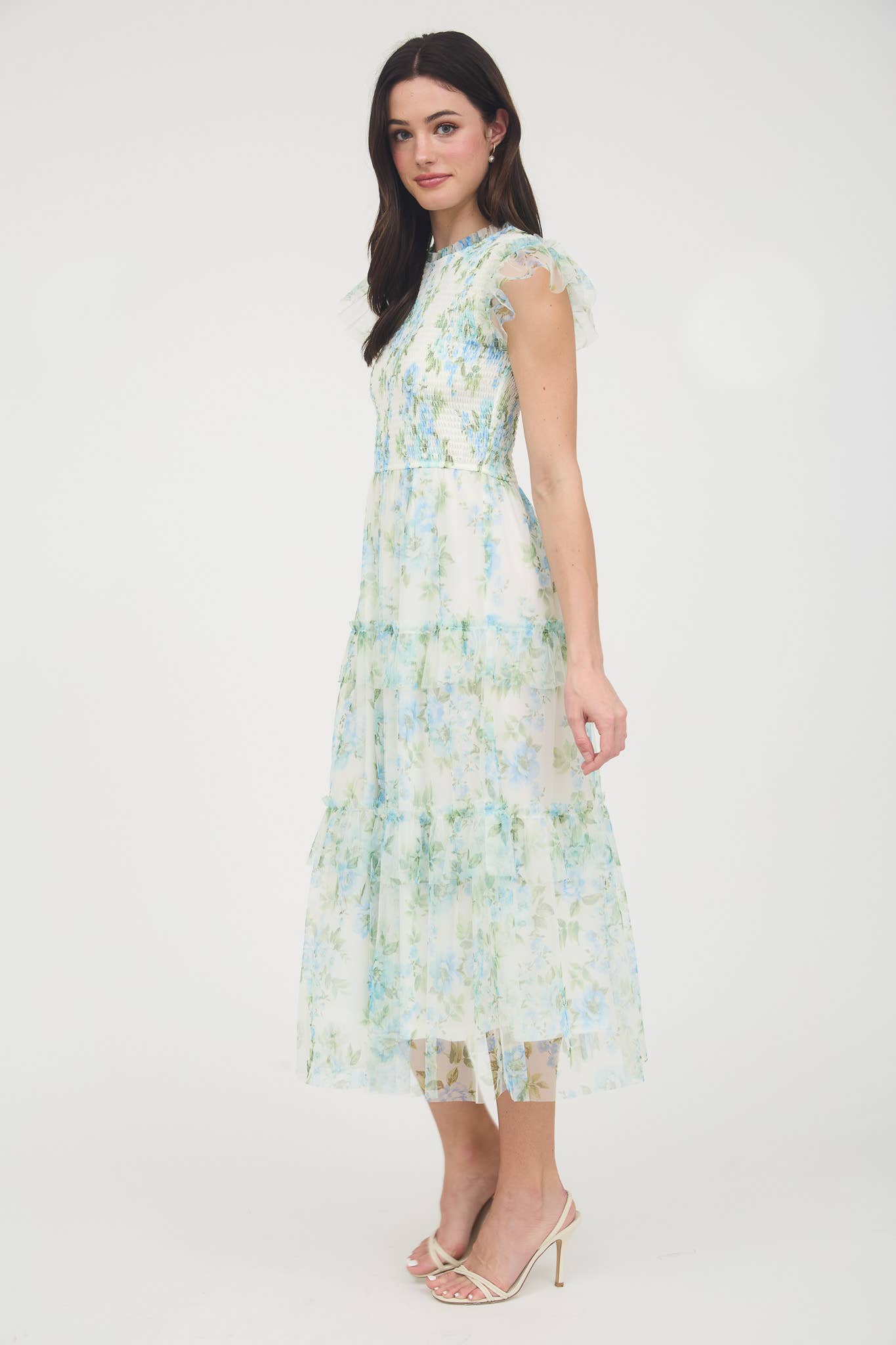 Lucia Floral Smocked Tiered Maxi Dress