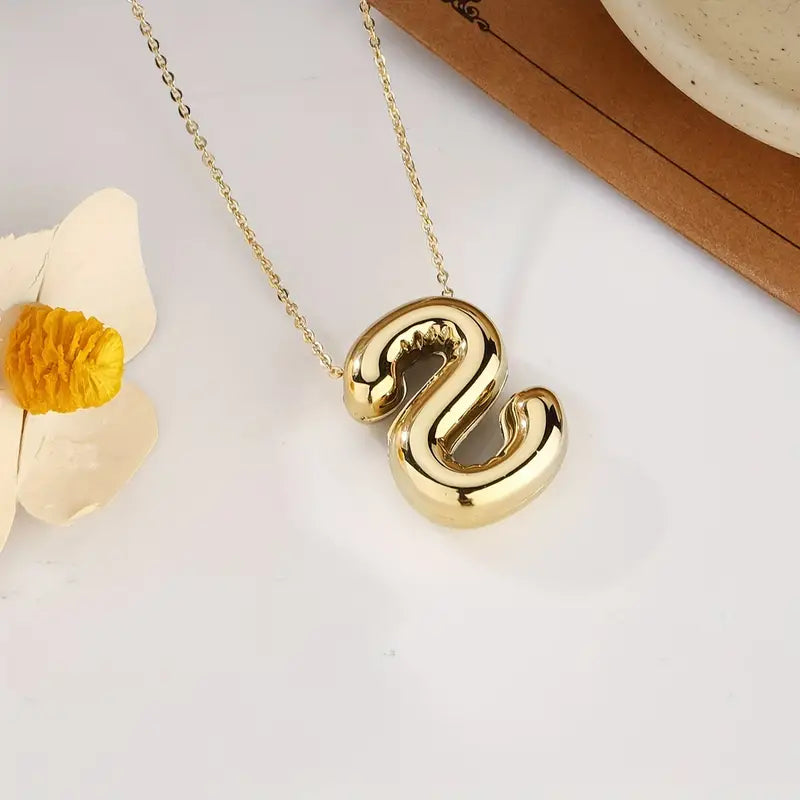 Preppy Style Initial Pendant Necklace