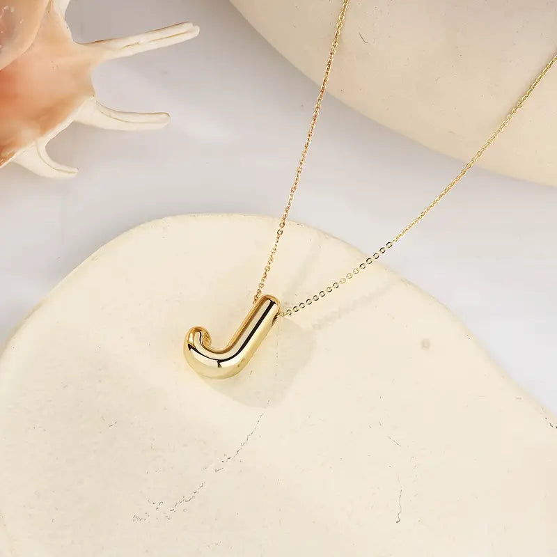 Preppy Style Initial Pendant Necklace