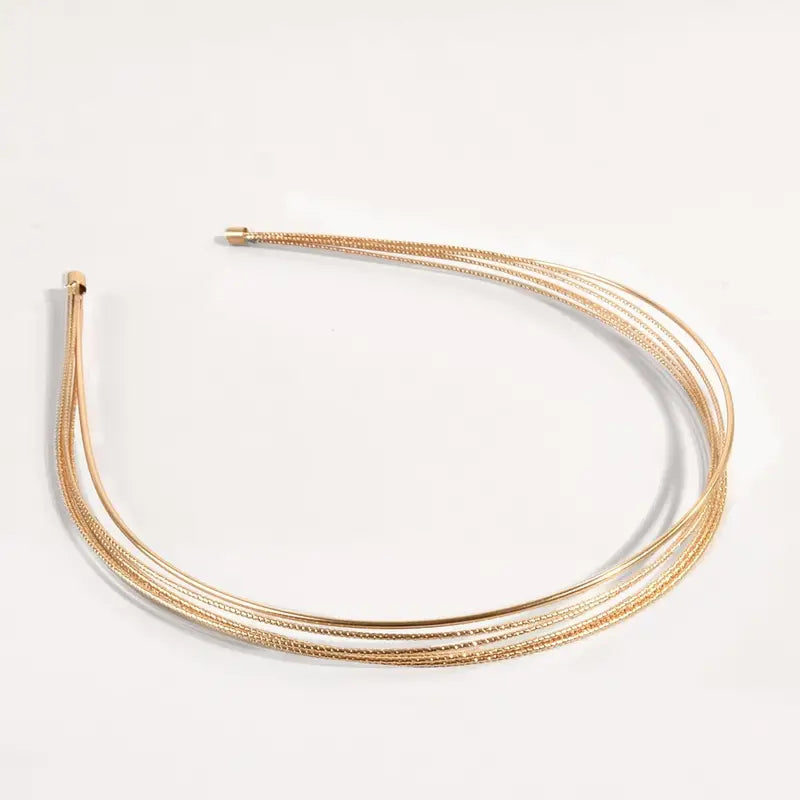 Golden Metal Wide Hair Band
