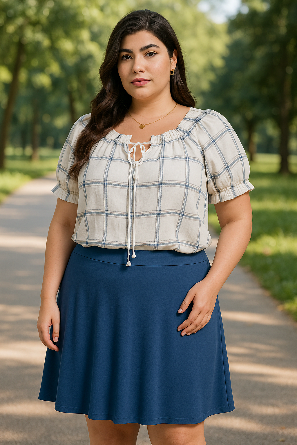 Sabine A Line Fold Over Skirt