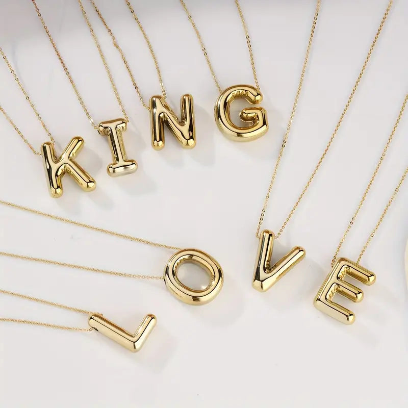 Preppy Style Initial Pendant Necklace