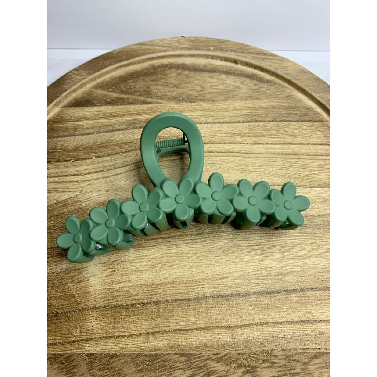 Matte Rectangle Flower Hair Clip Hair Claw