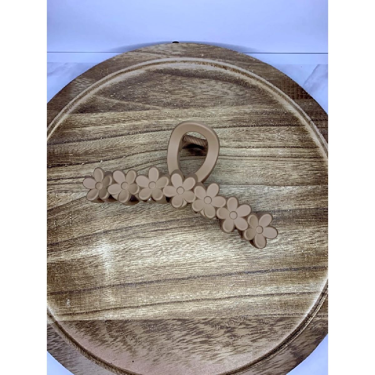 Matte Rectangle Flower Hair Clip Hair Claw