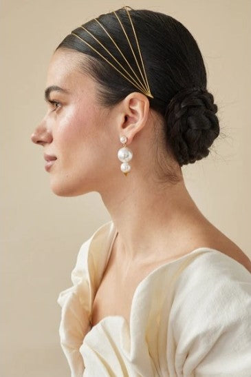 Golden Metal Wide Hair Band