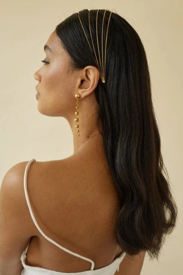 Golden Metal Wide Hair Band