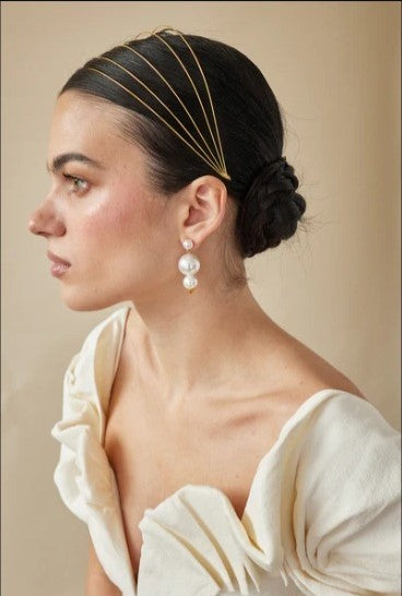 Golden Metal Wide Hair Band