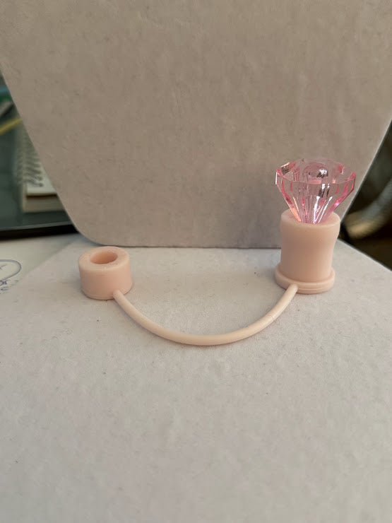 Diamond Silicone Straw Topper