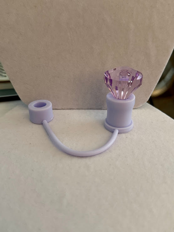 Diamond Silicone Straw Topper