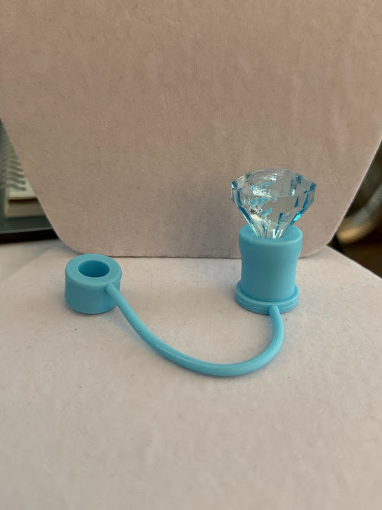 Diamond Silicone Straw Topper