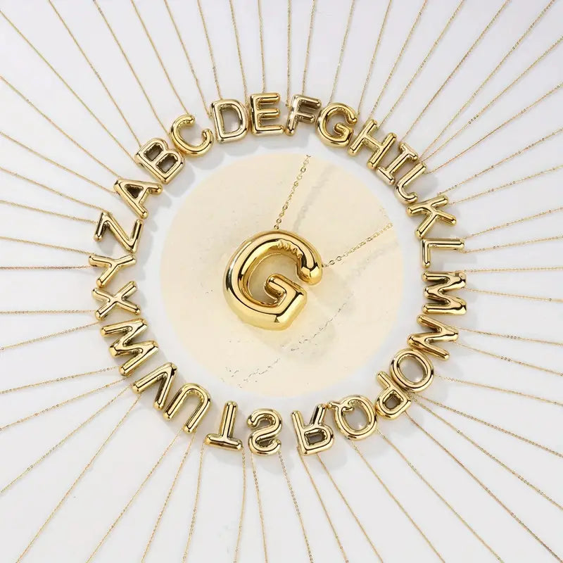 Preppy Style Initial Pendant Necklace
