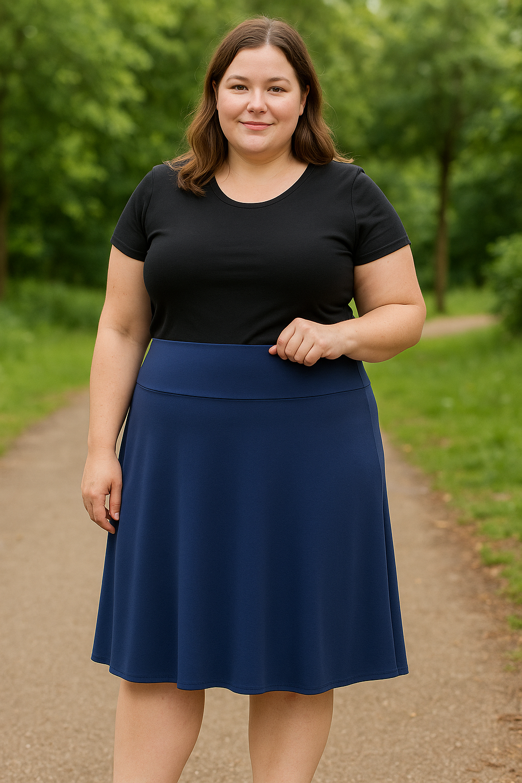Sabine A Line Fold Over Skirt