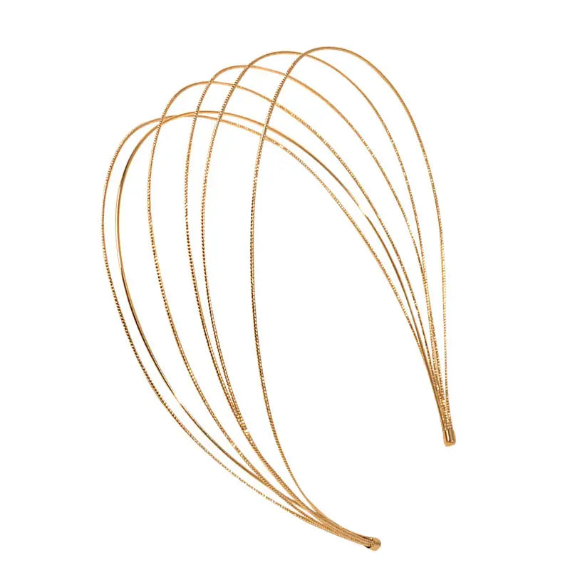 Golden Metal Wide Hair Band