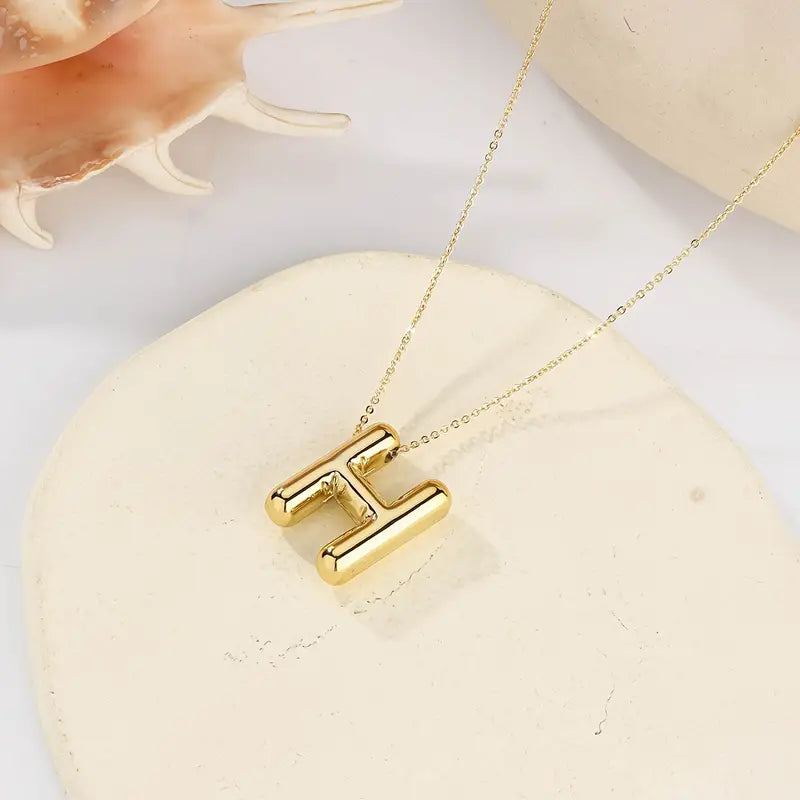 Preppy Style Initial Pendant Necklace