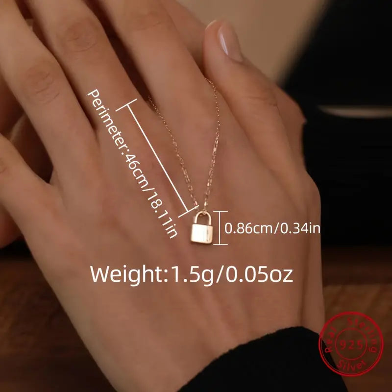 Dainty Padlock Pendant Necklace