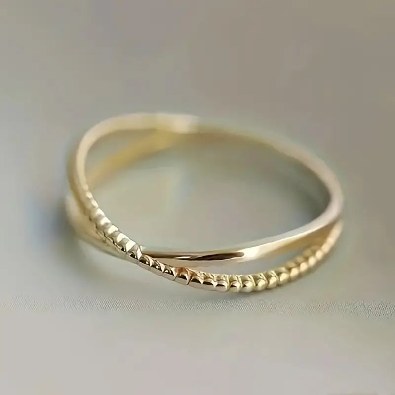 Delicate Crossover Ring
