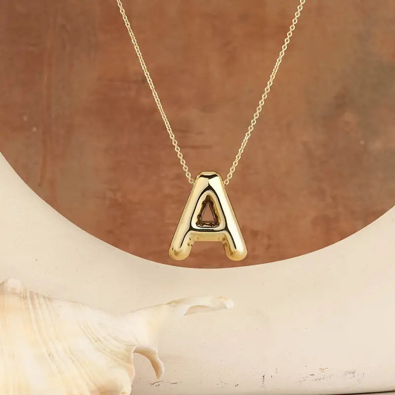 Preppy Style Initial Pendant Necklace