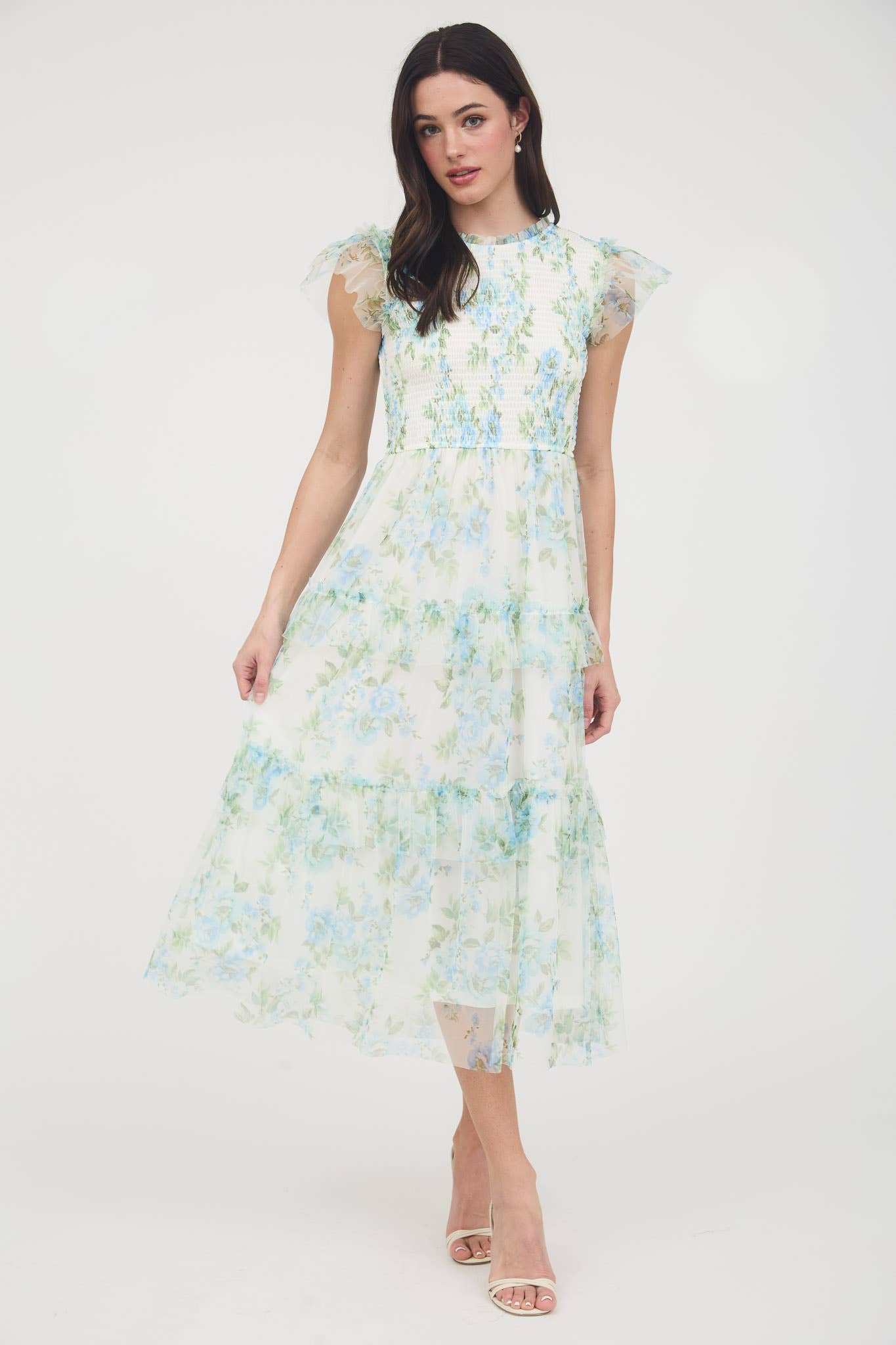 Lucia Floral Smocked Tiered Maxi Dress