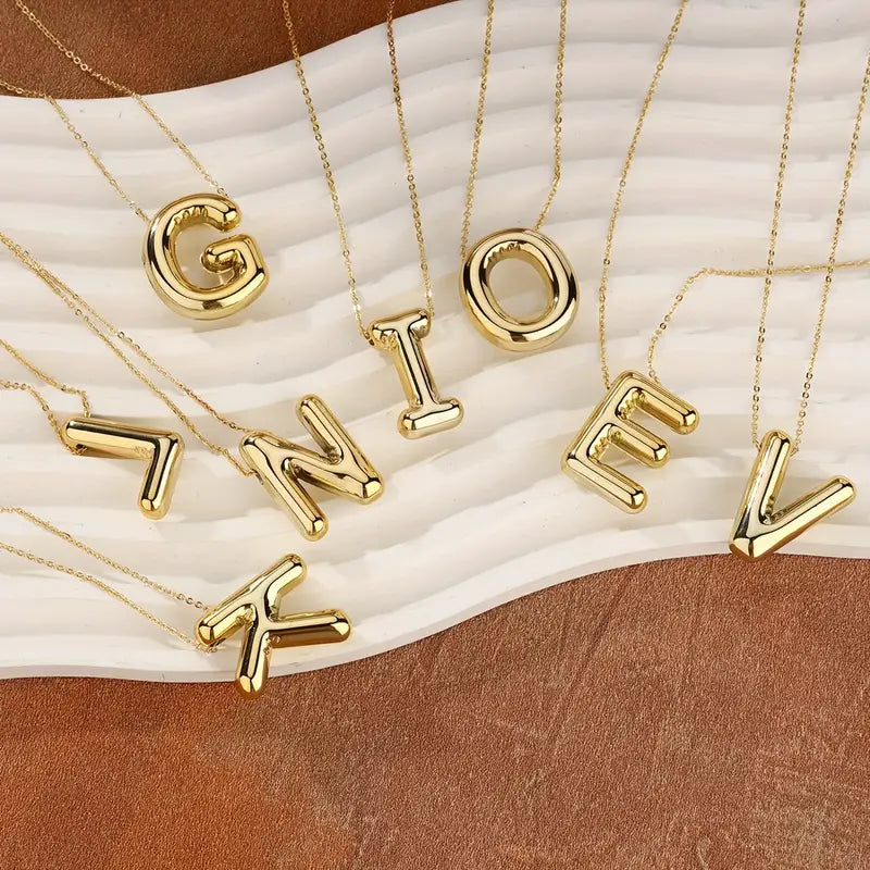 Preppy Style Initial Pendant Necklace