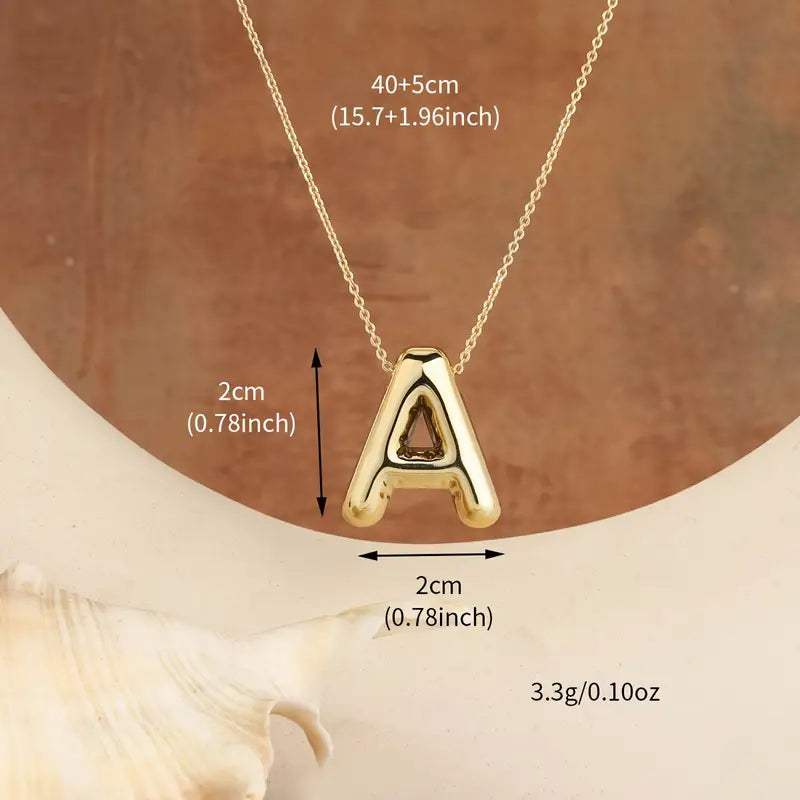 Preppy Style Initial Pendant Necklace