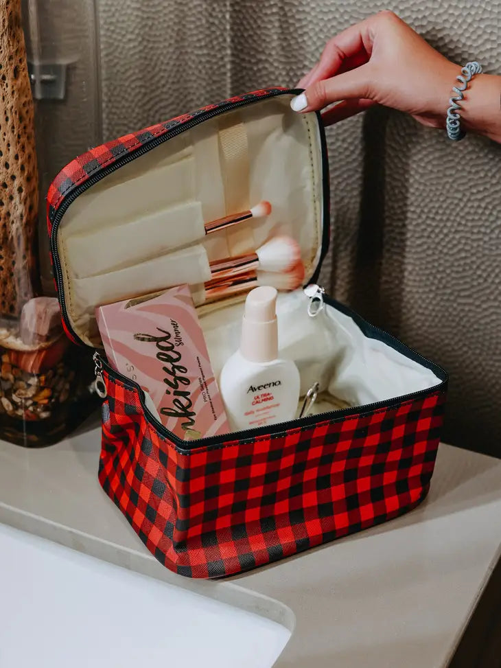 Buffalo Plaid Make Up Bag