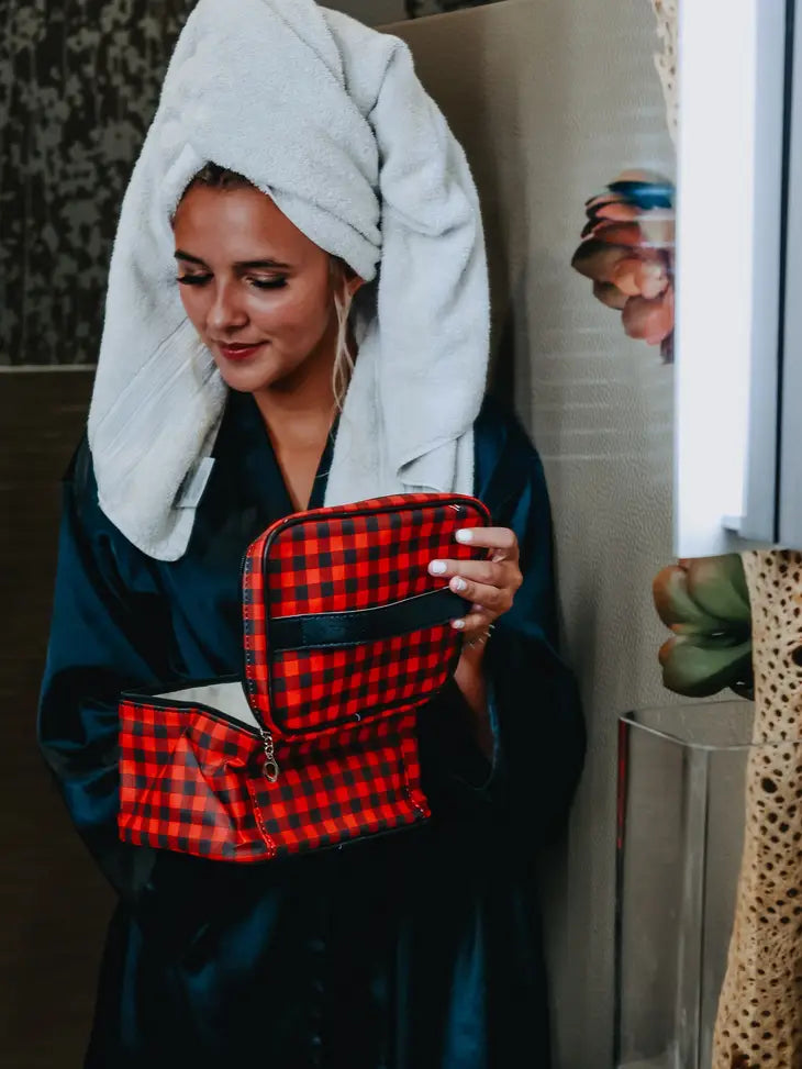 Buffalo Plaid Make Up Bag
