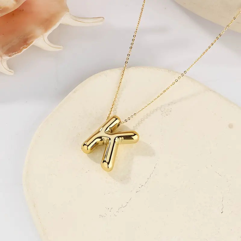 Preppy Style Initial Pendant Necklace