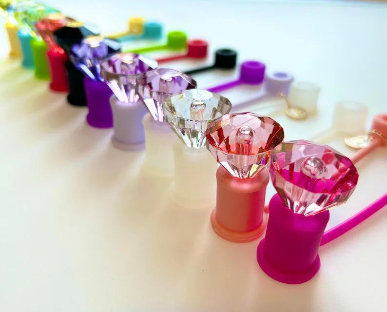Diamond Silicone Straw Topper