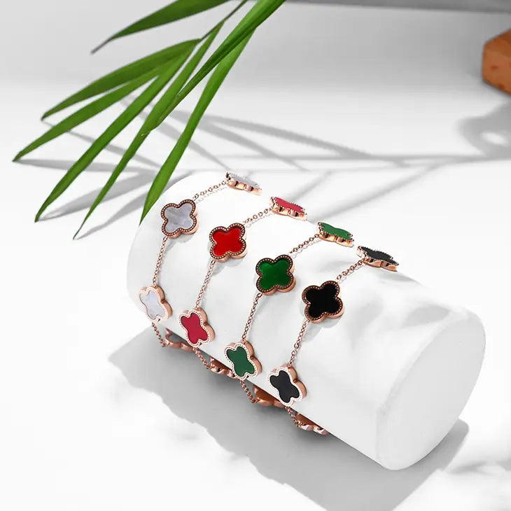 Gold Lucky Clover Bracelet