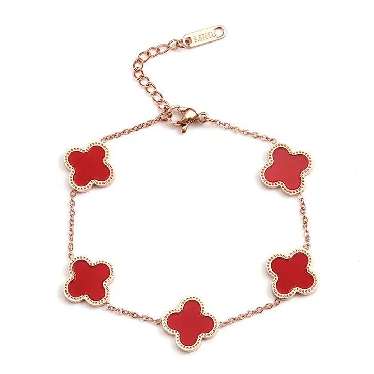 Gold Lucky Clover Bracelet