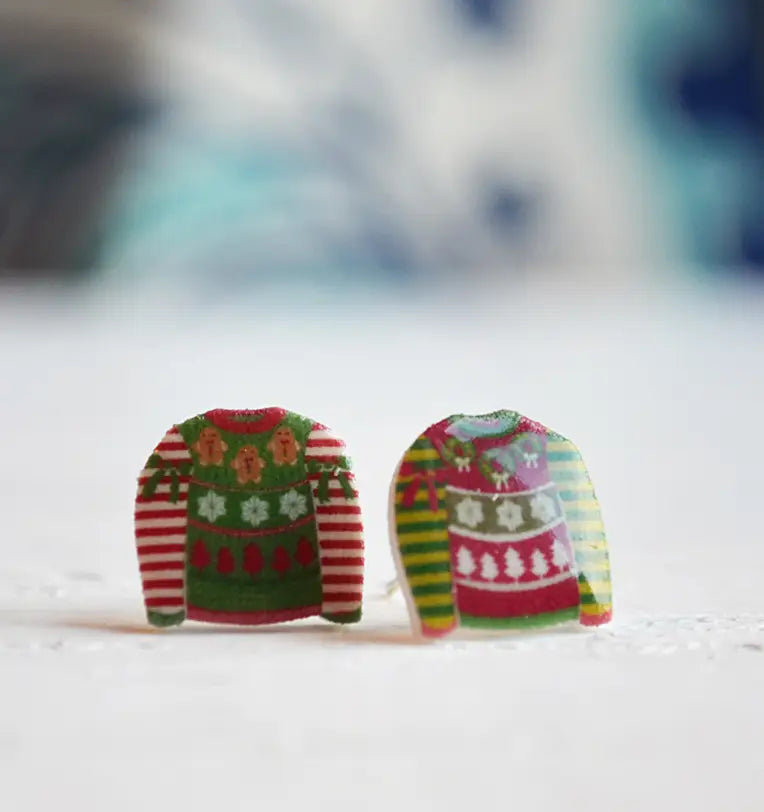 Ugly Christmas Sweater Earrings