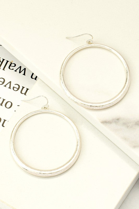 Harper Metal Hoop Drop Earrings