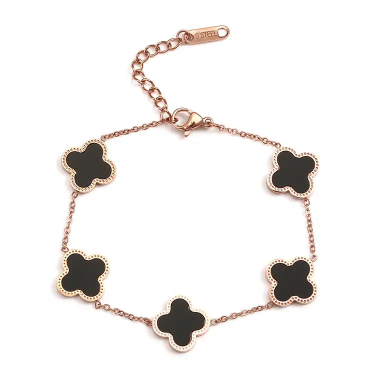 Gold Lucky Clover Bracelet