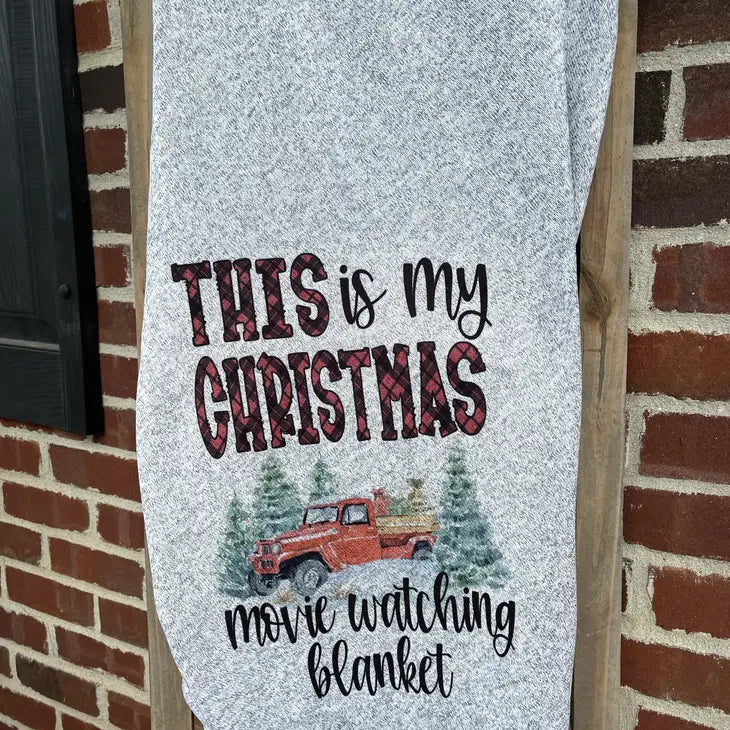 This is my Christmas Movie Watching Sweater Blanket!