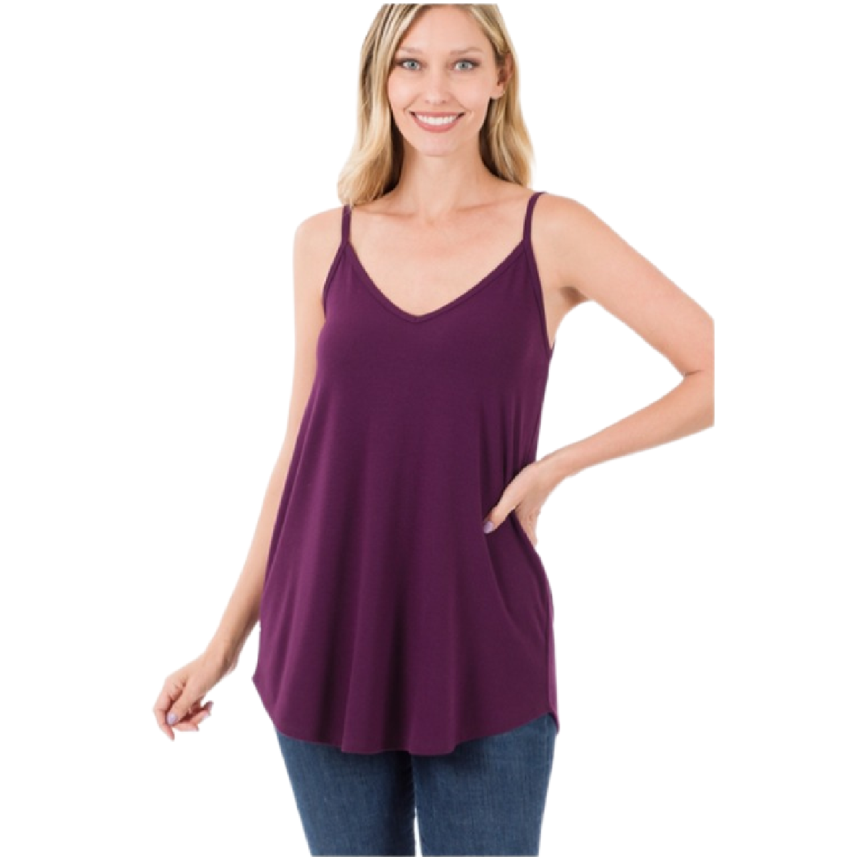 Curvy Reversible Spaghetti Strap Tank Top