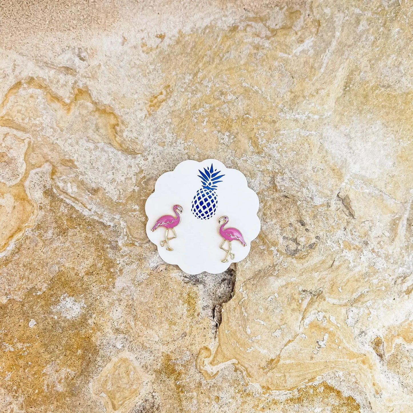 Flamingo Enamel Studs