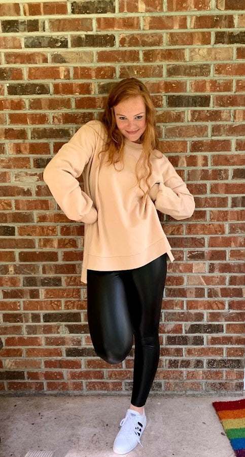 Black Faux Leather Leggings