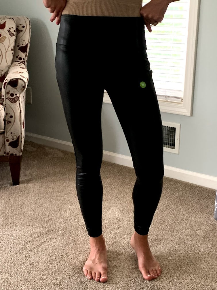 Black Faux Leather Leggings